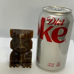 AGATE Tiki Shape Figurine or Chess Piece Glue on Back See Photos 3 in tall